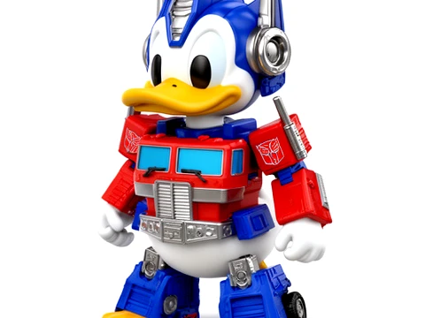 Figura Anillo Pato Donald Optimus Prime Modelo 3D