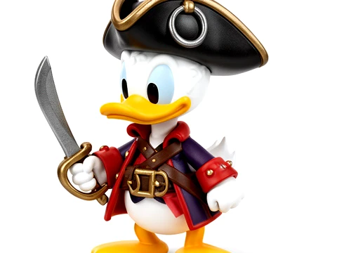 Donald Duck Pirate Ring Figure 3D Model