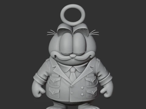 Garfield Ace Ventura Ring Figure 3D Model