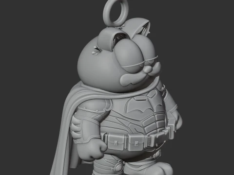 Garfield Batman Ring Figure 3D Model