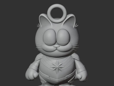 Garfield Captain Marvel Ring Figure 3D Model
