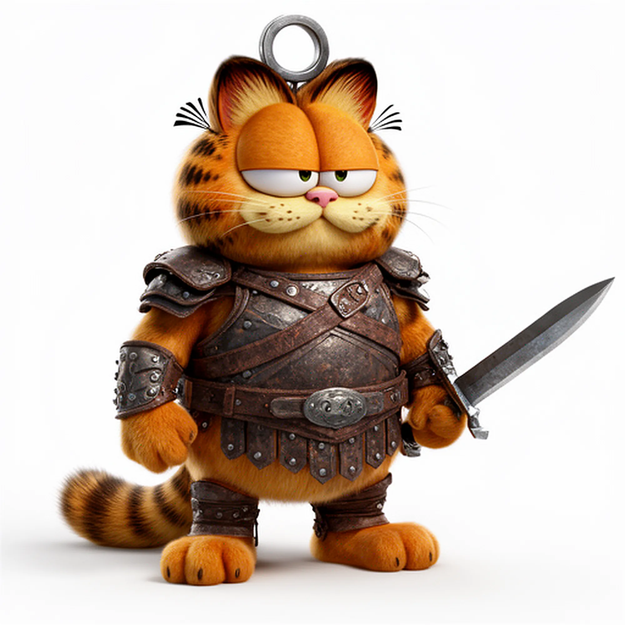 Garfield Conan Ring Figure 3D Model .c4d .max .obj .3ds .fbx .stl .blend 