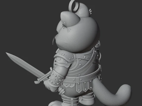 Garfield Conan Ring Figure 3D Model