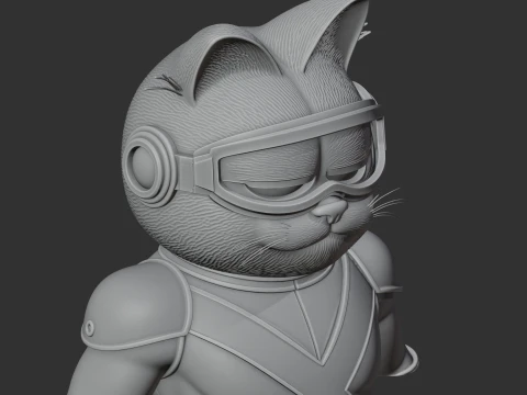 Garfield Cyclops Ring Figure 3D Model