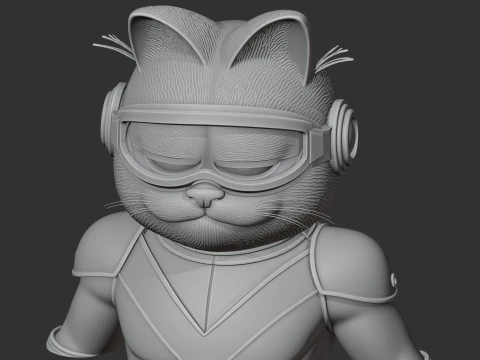 Garfield Cyclops Ring Figure 3D Model