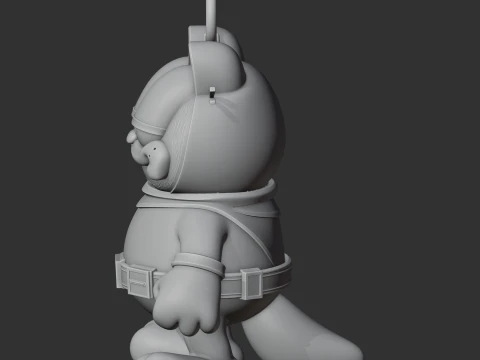 Garfield Daredevil Ring Figure 3D Model