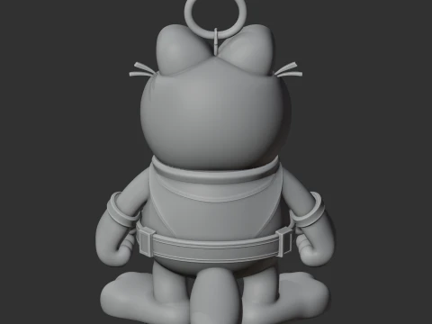 Garfield Daredevil Ring Figure 3D Model