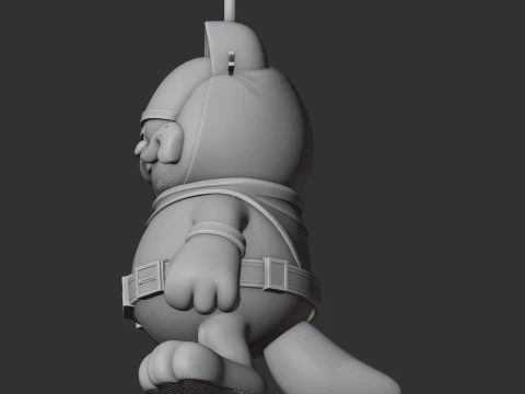 Garfield Daredevil Ring Figure 3D Model