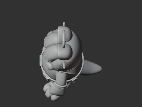 Garfield Daredevil Ring Figure 3D Model