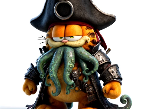 Garfield Davy Jones Ring Figure 3D Model