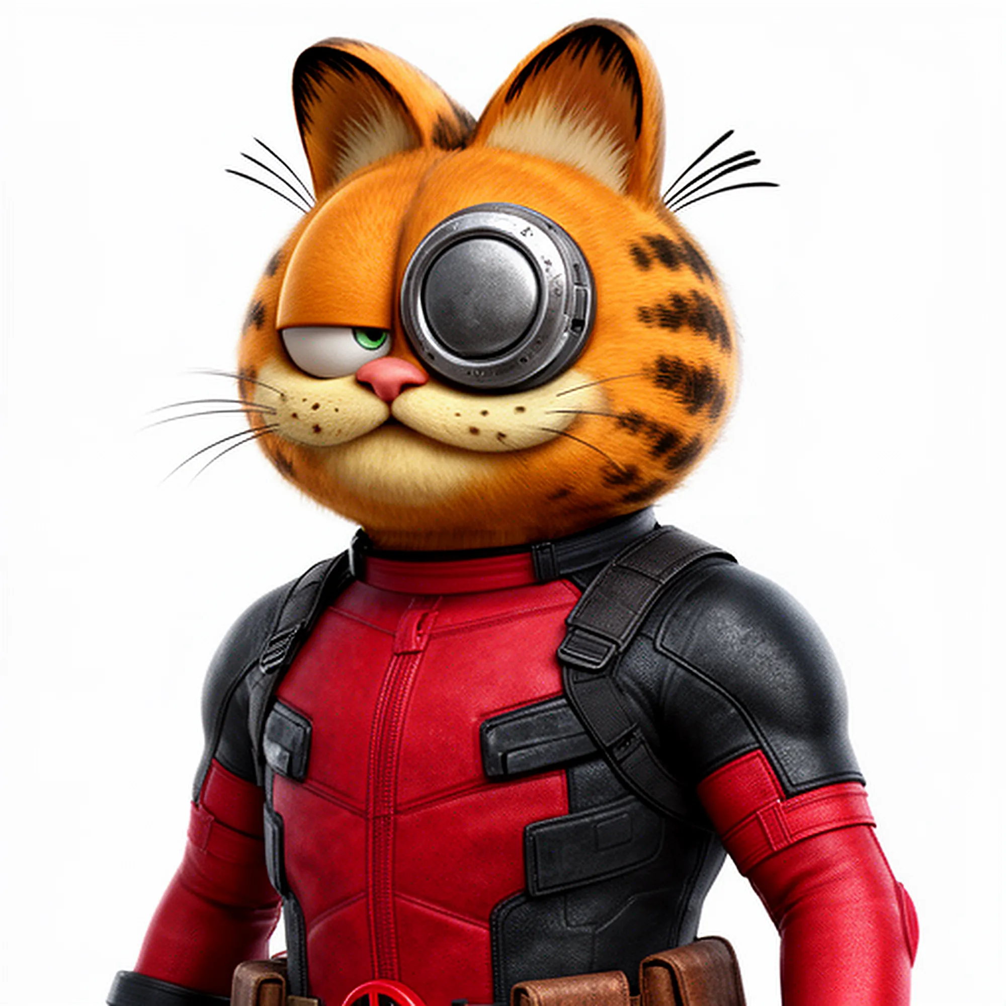 Garfield Deadpool Ring Figure 3D Model .c4d .max .obj .3ds .fbx .stl .blend 
