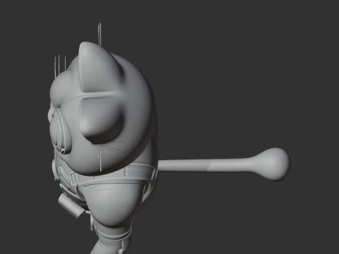 Garfield Deadpool Ring Figure 3D Model