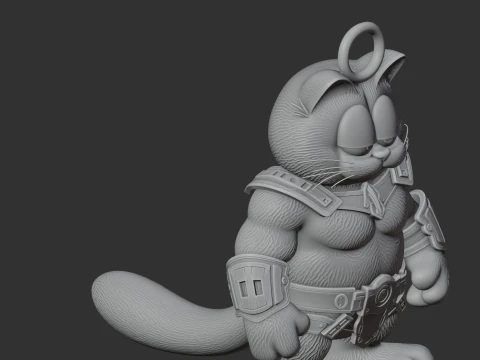 Garfield Drax Ring Figure 3D Model