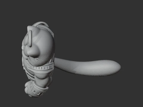 Garfield Drax Ring Figure 3D Model