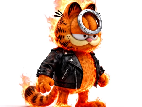 Garfield Ghost Rider Ring Figure 3D Model