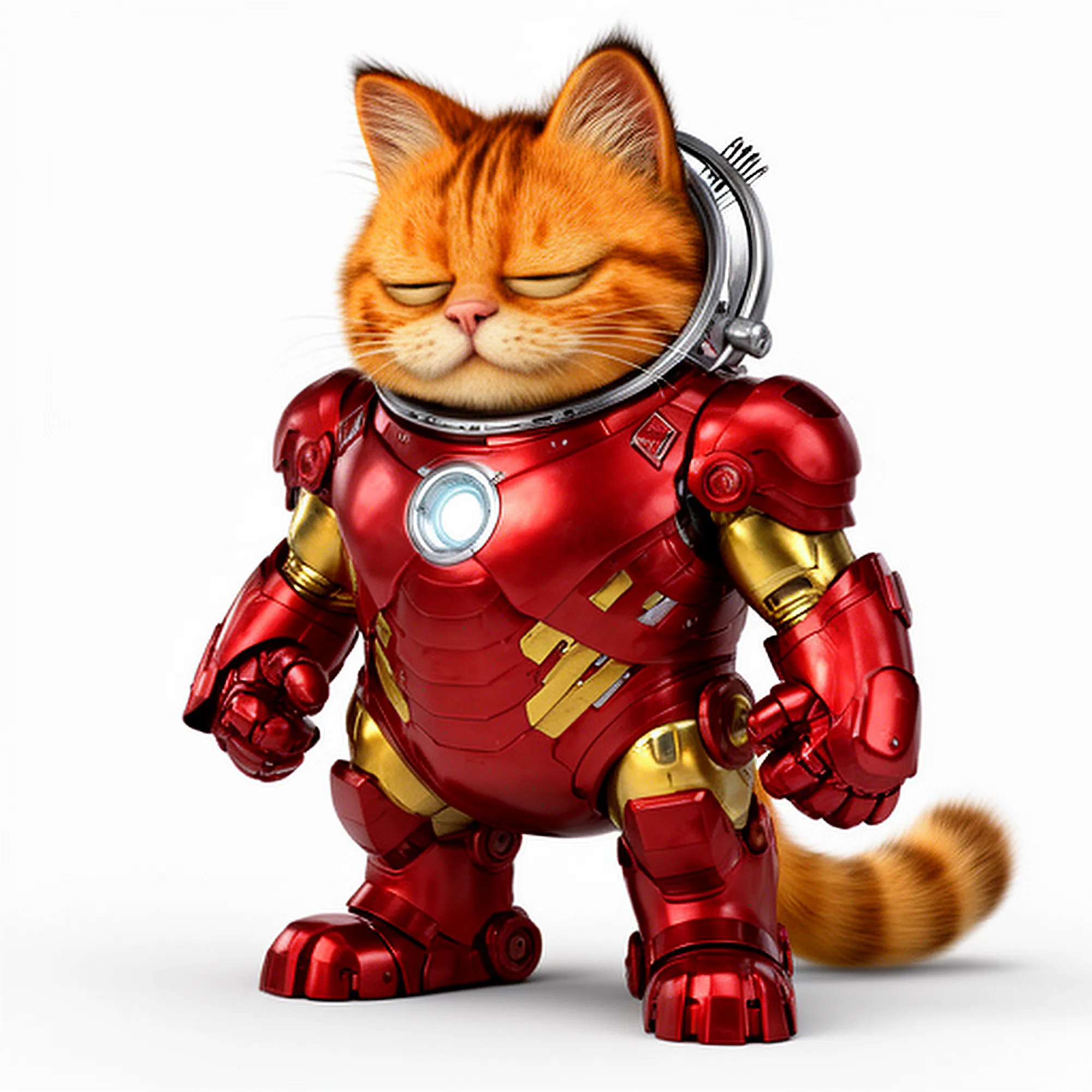 Garfield Iron Man Ring Figure 3D Model .c4d .max .obj .3ds .fbx .stl .blend 