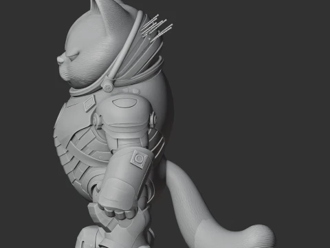 Garfield Iron Man Ring Figure 3D Model