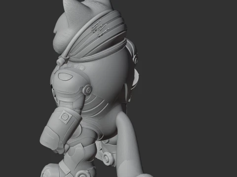 Garfield Iron Man Ring Figure 3D Model