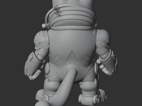 Garfield Iron Man Ring Figure 3D Model