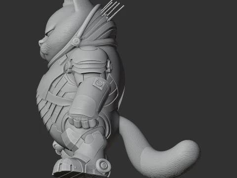 Garfield Iron Man Ring Figure 3D Model