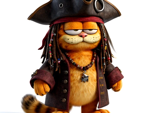 Garfield Jack Sparrow Ring Figure 3D Model