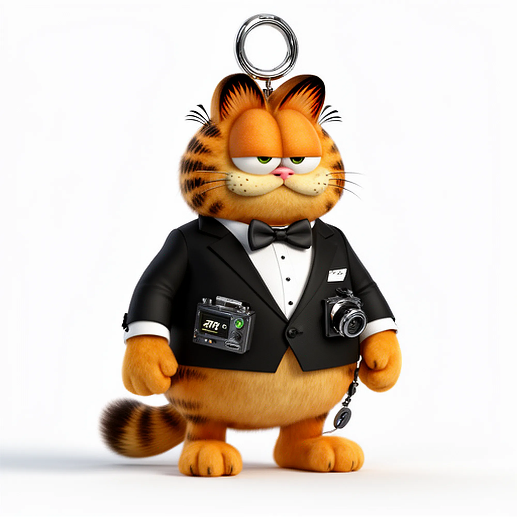 Garfield James Bond Ring Figure 3D Model .c4d .max .obj .3ds .fbx .stl .blend 
