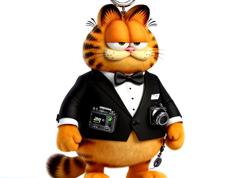 Garfield James Bond Ring Figure 3D Model