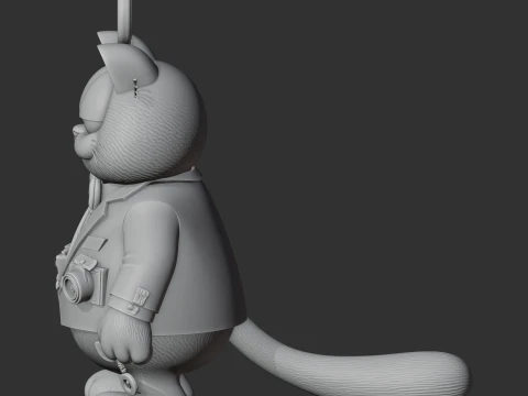 Garfield James Bond Ring Figure 3D Model