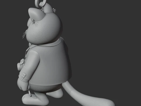Garfield James Bond Ring Figure 3D Model
