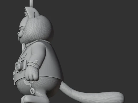 Garfield James Bond Ring Figure 3D Model