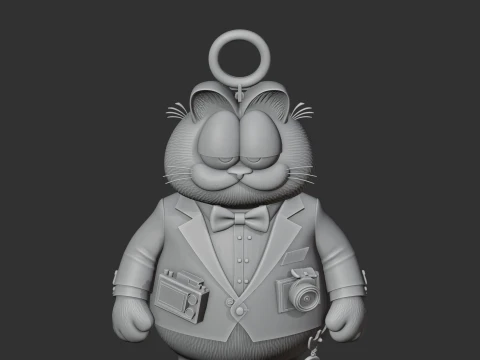 Garfield James Bond Ring Figure 3D Model