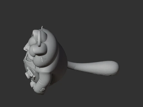 Garfield James Bond Ring Figure 3D Model