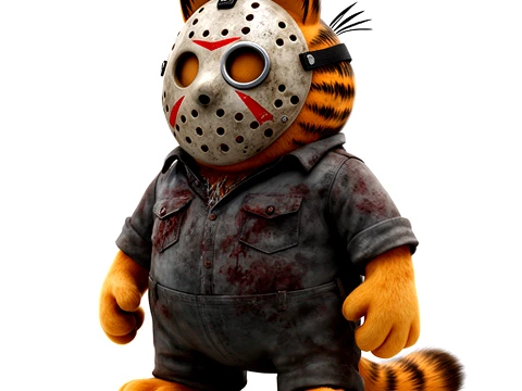 Garfield Jason Voorhees Ring Figure Model 3D