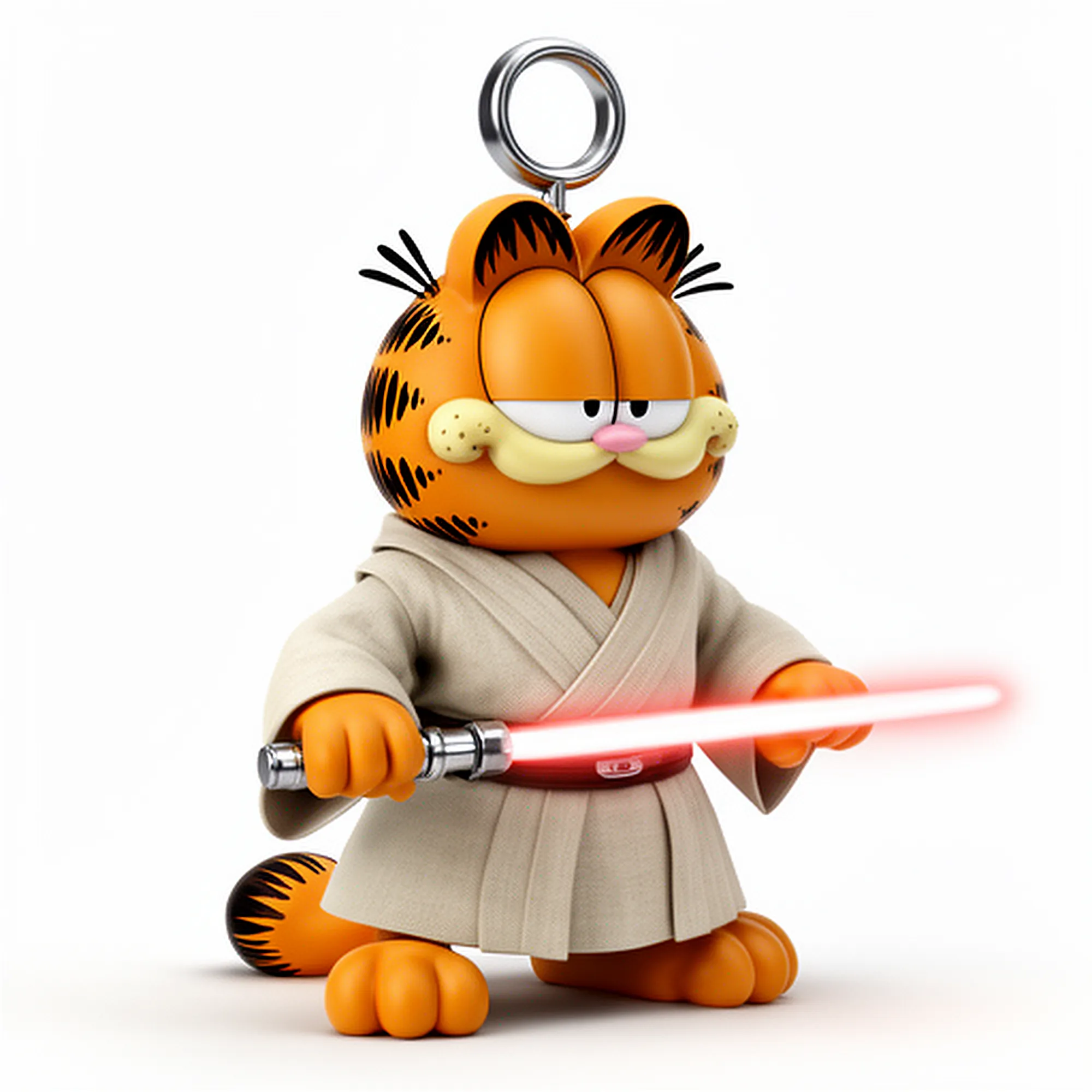 Garfield Jedi Ring Figure 3D Model .c4d .max .obj .3ds .fbx .stl .blend 