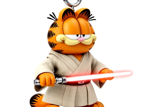 Garfield Jedi Ring Figure 3D Model