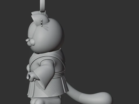 Garfield Jedi Ring Figure 3D Model