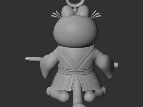 Garfield Jedi Ring Figure 3D Model