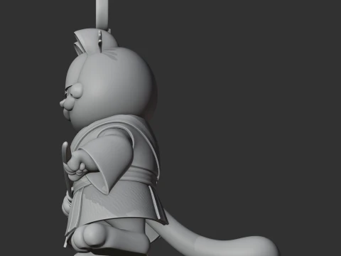 Garfield Jedi Ring Figure 3D Model