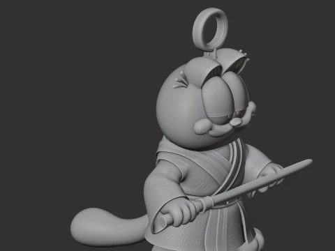 Garfield Jedi Ring Figure 3D Model