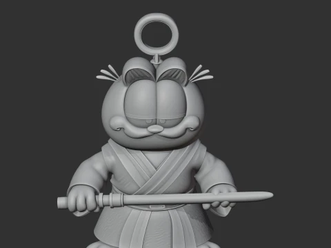 Garfield Jedi Ring Figure 3D Model