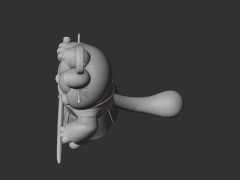 Garfield Jedi Ring Figure 3D Model