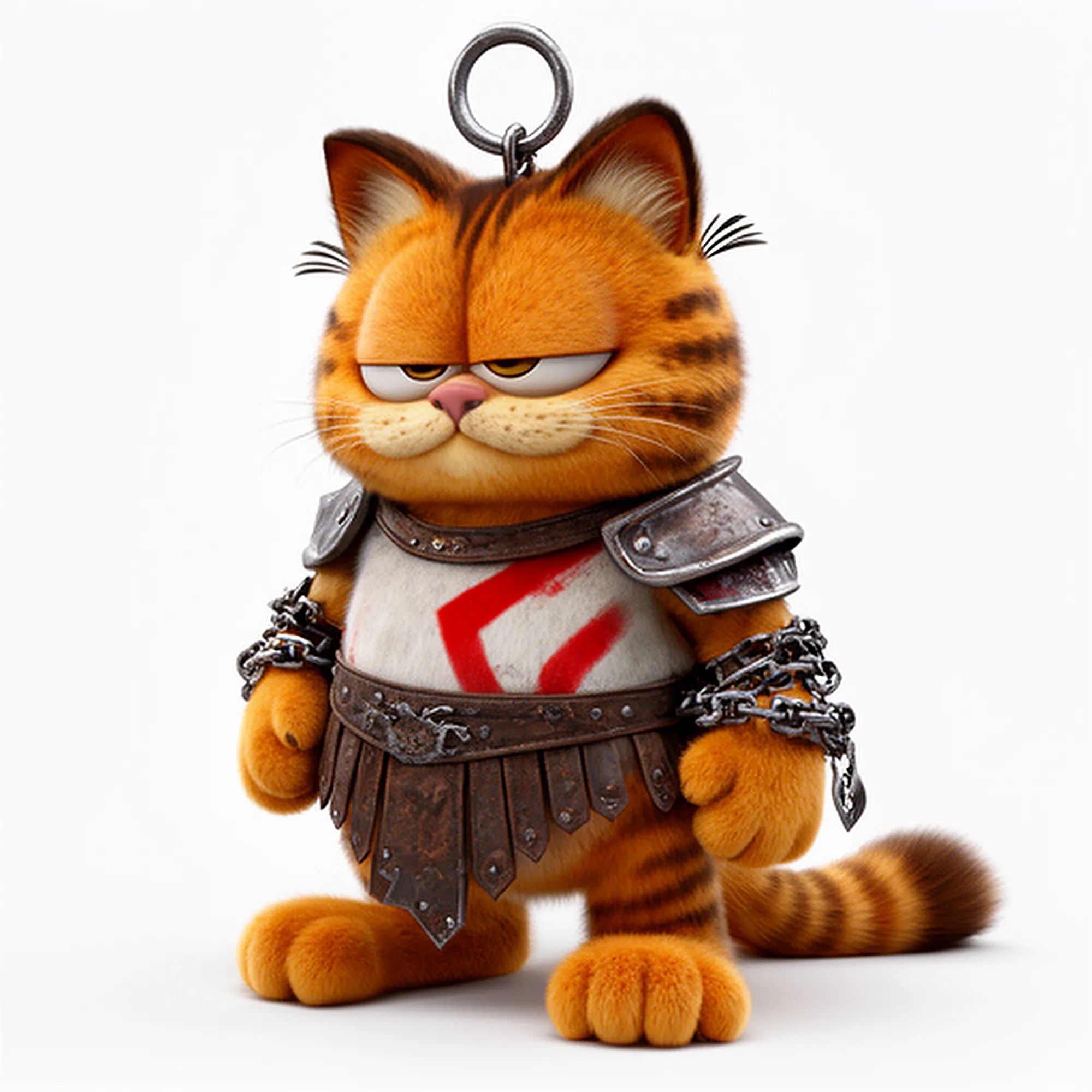 Garfield Kratos Ring Figure 3D Model .c4d .max .obj .3ds .fbx .stl .blend 