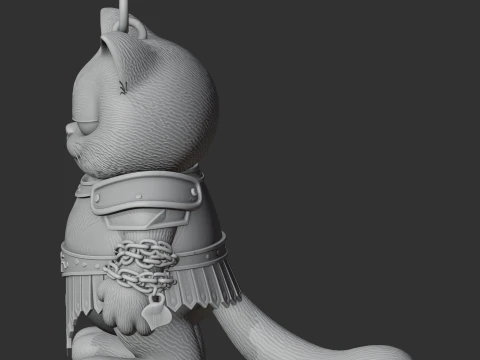 Garfield Kratos Ring Figure 3D Model
