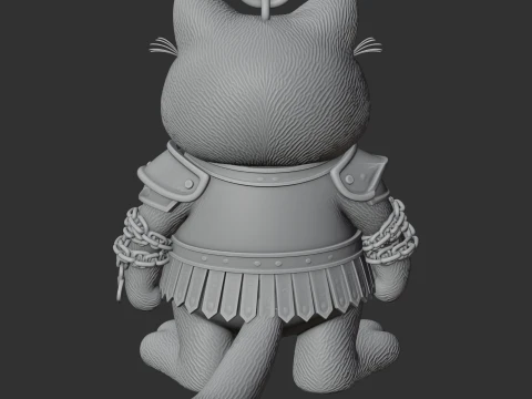 Garfield Kratos Ring Figure 3D Model