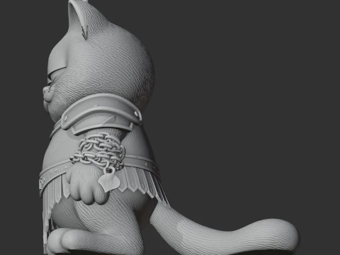 Garfield Kratos Ring Figure 3D Model