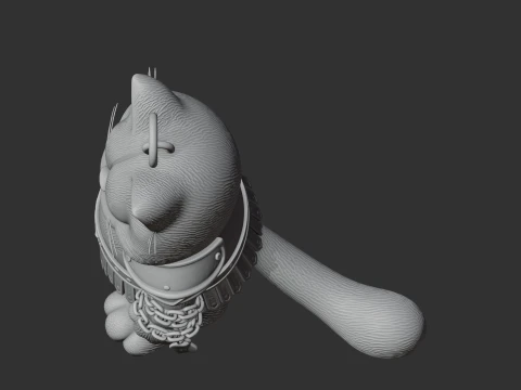 Garfield Kratos Ring Figure 3D Model