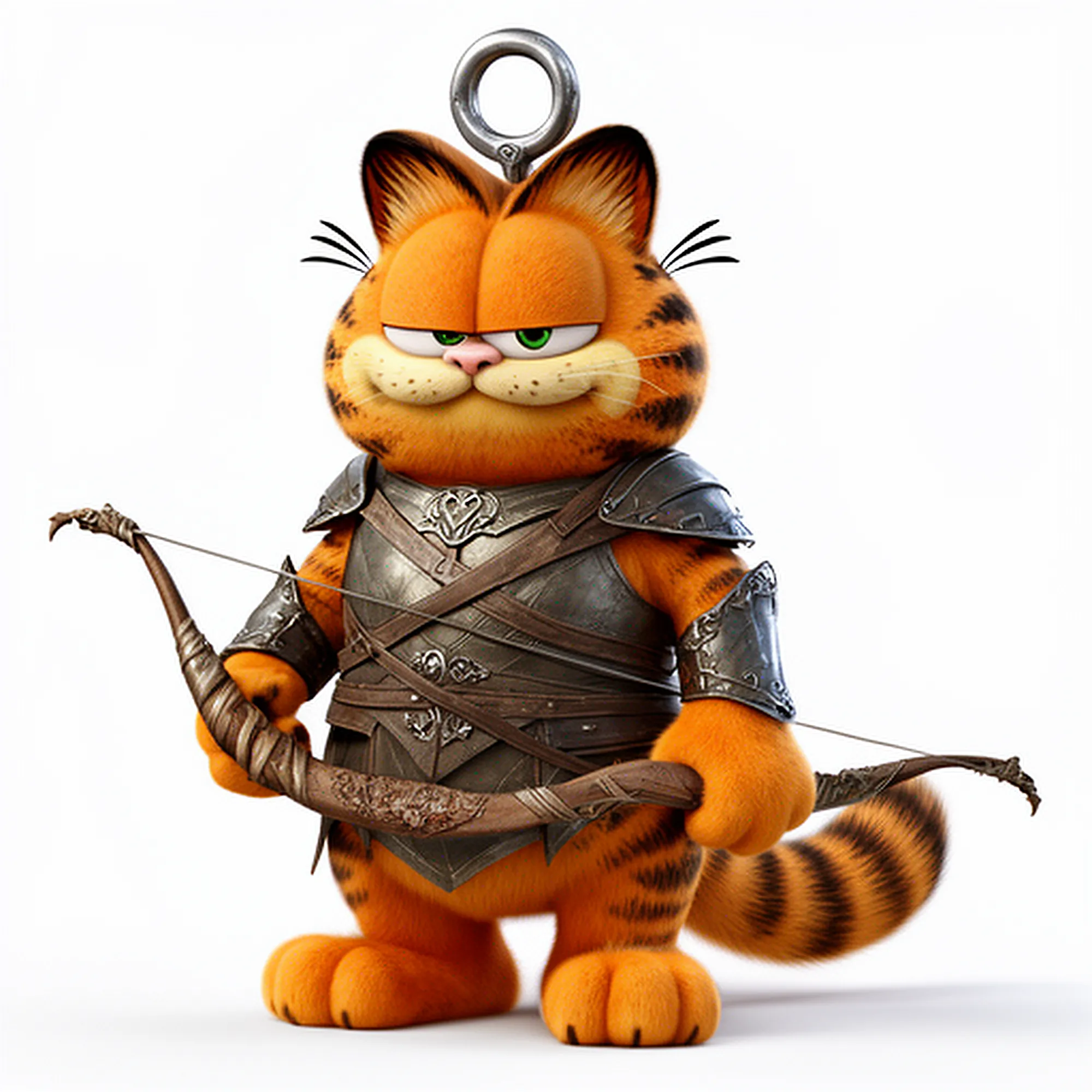 Garfield Legolas Ring Figure 3D Model .c4d .max .obj .3ds .fbx .stl .blend 