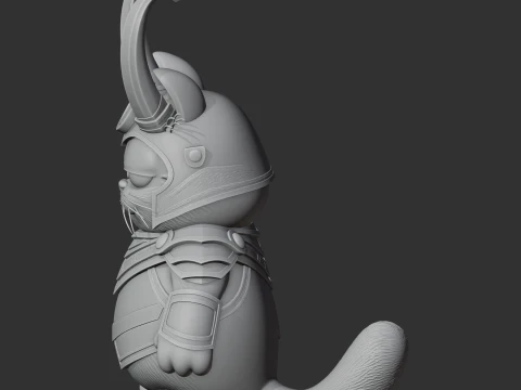 Garfield Loki Ring Figure 3D Model