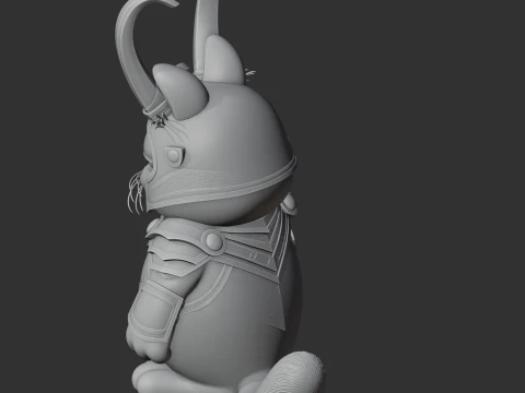 Garfield Loki Ring Figure 3D Model