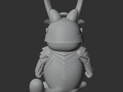 Garfield Loki Ring Figure 3D Model